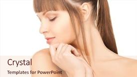  Presentation with wind energy close up portrait - PPT layouts featuring healthy living cute - bright closeup portrait picture background and a  colored foreground