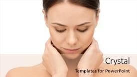  Presentation with bright - Colorful slide deck enhanced with healthy living cute - bright closeup portrait picture backdrop and a  colored foreground