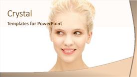  Presentation with wind energy close up portrait - PPT theme consisting of healthy living cute - bright closeup portrait picture background and a  colored foreground