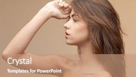  Presentation with wind energy close up portrait - PPT theme with healthy living cute - bright closeup portrait picture background and a  colored foreground