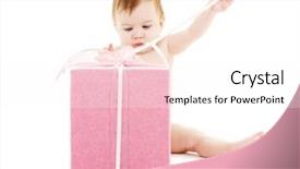  Presentation with healthy living - Slides consisting of healthy living cute - picture of baby boy background and a white colored foreground