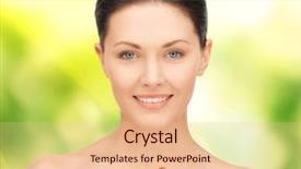  Presentation with healthy living - Slide set with healthy living cute - picture of lovely woman background and a lemonade colored foreground