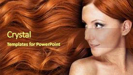  Presentation with healthy officebuilding - Presentation theme enhanced with healthy long hair background and a tawny brown colored foreground