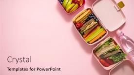  Presentation with lunch box - Theme enhanced with healthy-lunch-to-go-sandwitches background and a lemonade colored foreground