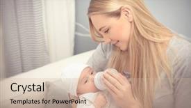  Presentation with milk formulas - Beautiful slides featuring healthy milk nutrition for infant backdrop and a soft green colored foreground