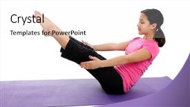  Presentation with yoga - Colorful PPT theme enhanced with healthy mind - girl doing yoga pose backdrop and a white colored foreground