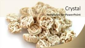  Presentation with healthy snack - Cool new PPT layouts with healthy mini crisps for snack close up backdrop and a lemonade colored foreground