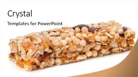  Presentation with bar - Presentation theme having healthy munchies isolated on white background and a white colored foreground