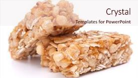  Presentation with healthy officebuilding - Slide set featuring healthy munchies isolated on white background and a sky blue colored foreground