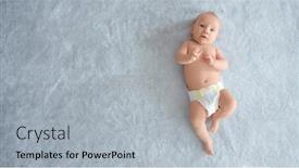  Presentation with diaper - Presentation theme enhanced with healthy-newborn-baby background and a light gray colored foreground