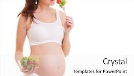  Presentation with healthy nutrition - Slide deck with healthy nutrition of pregnant woman white background background and a white colored foreground