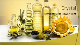  Presentation with rapeseed oil - Amazing theme having healthy-oil-from-sunflower-olive backdrop and a yellow colored foreground