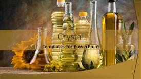  Presentation with rapeseed oil - Colorful slide set enhanced with healthy-oil-from-sunflower-olive backdrop and a gold colored foreground