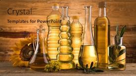  Presentation with rapeseed oil - Slide deck featuring healthy-oil-from-sunflower-olive background and a gold colored foreground