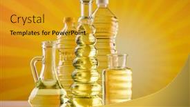 Presentation with rapeseed - Presentation theme featuring healthy-oil-from-sunflower-olive background and a gold colored foreground