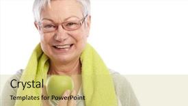  Presentation with green apple - Slide set consisting of data information protection center concept background and a gray colored foreground