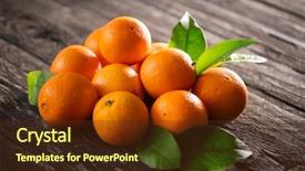  Presentation with orange fruit - Cool new PPT layouts with healthy orange fruits background many backdrop and a tawny brown colored foreground