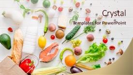  Presentation with organic foods - PPT layouts having healthy organic nutritious diet plenty background and a lemonade colored foreground