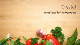  Presentation with organic - Cool new PPT layouts with healthy organic vegetables backdrop and a lemonade colored foreground