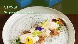  Presentation with vegan - PPT theme with healthy-peanut-butter-ice-cream background and a tawny brown colored foreground