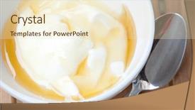  Presentation with yogurt - Amazing presentation theme having healthy plain yogurt with honey backdrop and a lemonade colored foreground
