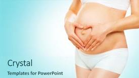  Presentation with maternity - Amazing slide deck having healthy pregnancy concept pregnant woman backdrop and a cool aqua colored foreground