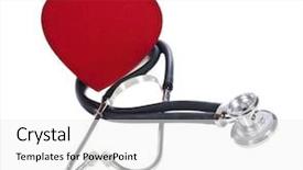  Presentation with heart rate - PPT theme enhanced with healthy red heart balanced background and a white colored foreground