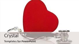  Presentation with heart rate - Presentation theme featuring healthy red heart balanced background and a lemonade colored foreground