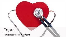  Presentation with red medical - PPT theme having healthy red heart balanced background and a white colored foreground