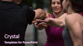  Presentation with runners - Amazing presentation theme having healthy runners giving high backdrop and a wine colored foreground