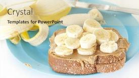  Presentation with messy - PPT layouts having healthy sandwich on messy plate background and a lemonade colored foreground