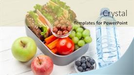  Presentation with healthy school lunch - Colorful slides enhanced with healthy-school-lunch-box backdrop and a yellow colored foreground