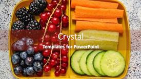  Presentation with healthy school lunch - Slides featuring healthy-school-lunch-box background and a  colored foreground