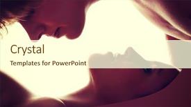  Presentation with lovers - Beautiful slide deck featuring healthy sex - photo of young caucasian couple backdrop and a cream colored foreground