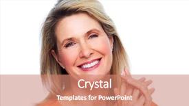  Presentation with elderly oral health - Amazing slide set having healthy skin - beautiful elderly lady portrait isolated backdrop and a coral colored foreground