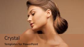  Presentation with bright - Audience pleasing PPT layouts consisting of healthy skin - bright closeup portrait picture backdrop and a red colored foreground