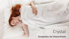  Presentation with hormone - Slides enhanced with healthy-sleep-a-woman background and a light gray colored foreground