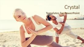  Presentation with friendship - Beautiful PPT layouts featuring healthy slim - fitness sport friendship and lifestyle backdrop and a cream colored foreground