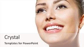  Presentation with teeth whitening - Colorful PPT theme enhanced with healthy smile teeth whitening beautiful backdrop and a sky blue colored foreground