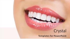  Presentation with teeth whitening - Slide set featuring healthy smile teeth whitening dental background and a coral colored foreground