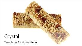  Presentation with healthy snack - Audience pleasing presentation theme consisting of healthy snack strawberry and yogurt backdrop and a white colored foreground