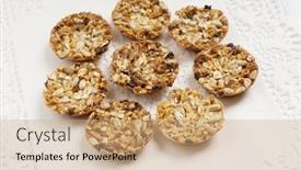  Presentation with snacks - Slide deck consisting of healthy snacks background and a coral colored foreground