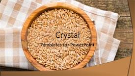  Presentation with grains - Amazing presentation theme having healthy spelt grains in wooden backdrop and a coral colored foreground