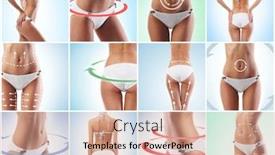  Presentation with women health - PPT theme enhanced with healthy-sporty-and-beautiful-women background and a coral colored foreground