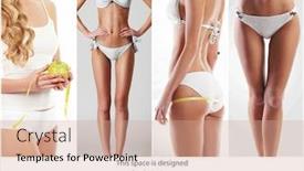  Presentation with women health - Amazing slide set having healthy-sporty-and-beautiful-women backdrop and a coral colored foreground