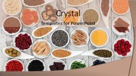  Presentation with healthy food - Presentation design having shirt standing in a cornfield background and a tawny brown colored foreground.