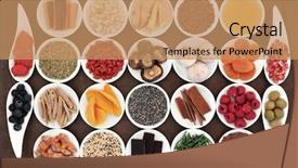  Presentation with white healthy food - Colorful presentation enhanced with healthy super food selection backdrop and a coral colored foreground