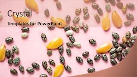  Presentation with hemp - Slide deck enhanced with healthy superfood flax seeds chia background and a coral colored foreground