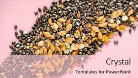  Presentation with hemp - PPT layouts consisting of healthy superfood flax seeds chia background and a lemonade colored foreground