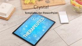  Presentation with immune - PPT layouts having healthy-tablet-pc-compostion-immune background and a lemonade colored foreground